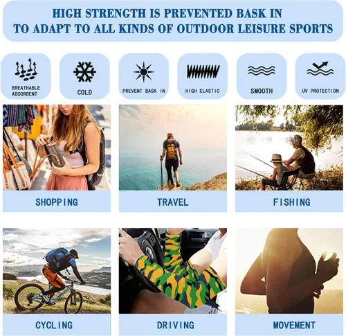 Vista 87 de CLOHOMIN Mangas para brazos, protección solar, mangas de compresión, cubierta de tatuaje para mujeres y hombres, manga deportiva atlética refrescante