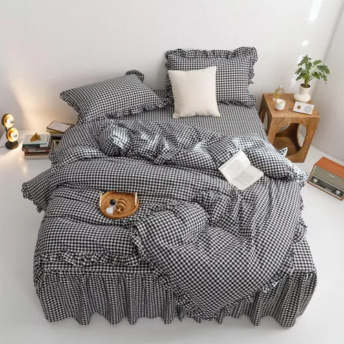 Vista 99 de mixinni Juego de funda de edredón vintage a rayas, tamaño twin, juego de ropa de cama de 3 piezas, 100% algodón lavado, suave y transpirable, funda
