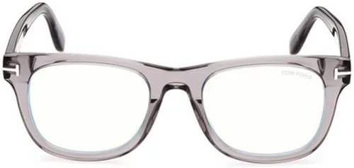 Vista 3 de Lentes Tom Ford FT 5820 -B 020 brillante gris transparente, logotipo "t" bloque azul