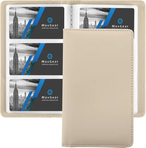 Vista 11 de MaxGear Organizador de Tarjetas de Visita, Libro Portátil para 240 Tarjetas, Portatarjetas de Negocios para Hombres y Mujeres, Archivador Negro