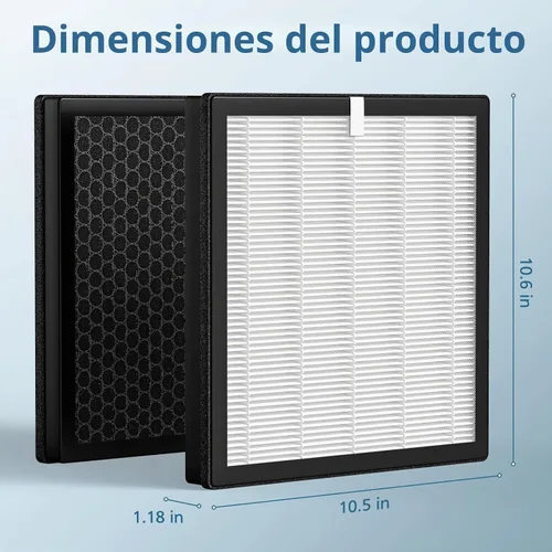 Vista 4 de G3 Filter for AMEIFU G3 Sferf-30(FXAP2W), VEWIOR A3 Air Purifier, 2 Pack Blanco 2 paquetes