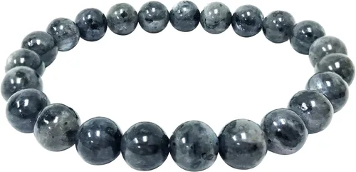 Vista 59 de Gem Avenue Handmade Round Bead Stretch Bracelet Unisex Natural Stone Beaded Jewelry for Men & Women, Elastic Wristband for Daily Wear