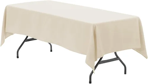 Vista 19 de Your Chair Covers - Mantel rectangular de poliéster sin costuras de alta calidad de 60 pulgadas de ancho x 102 pulgadas de largo - Negro - Mantel