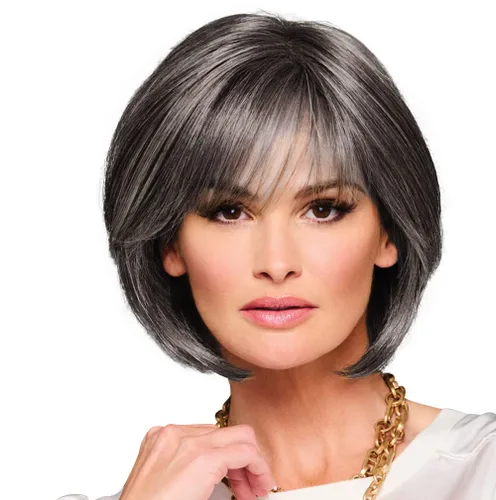 Vista 5 de Raquel Welch Made You Look Chin-Length Chic Bob, 100% atado a mano por ropa de pelo, gorra pequeña promedio, RL10/12 castaño iluminado por el sol