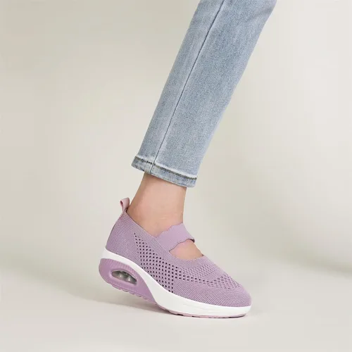 Vista 4 de Women Nurse Sneakers Platform Sneakers Air Cushion Walking Wedge Sneaker Food Service Shoes Ladies Toning Rocker Shoes