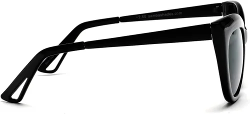 Vista 4 de SAMBA SHADES Gafas de sol de lectura bifocales integradas a la moda, ojo de gato, lentes de sol para lectores de gran tamaño para mujer Negro