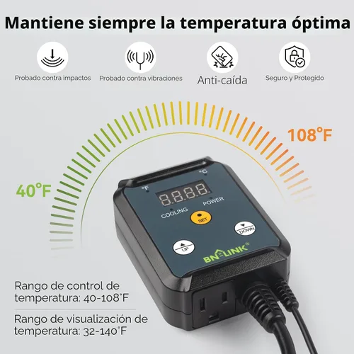 Vista 3 de Century controlador de termostato de refrigeración digital para dispositivo de refrigeración 40-108°F