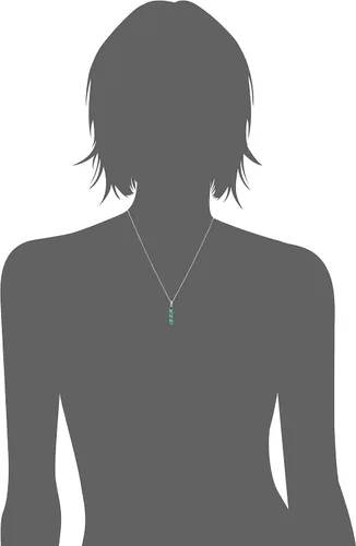 Vista 2 de Tienda Collection Womens Sterling Silver Created Gemstones Four Stone Pendant Necklace
