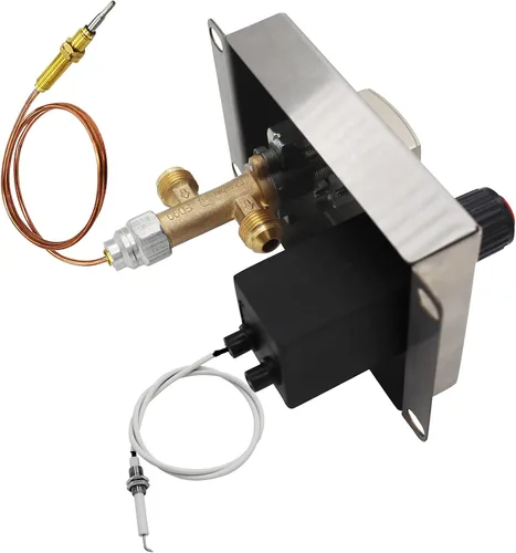 Vista 4 de Kit de válvula de control de seguridad de falla de llama de gas propano LPG con termopar para fogata de gas al aire libre. Chimenea. Dispositivo