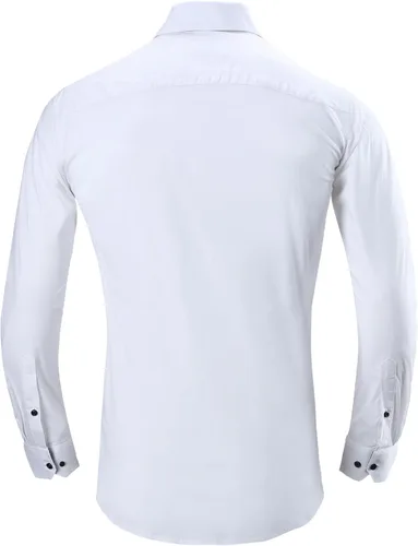 Vista 2 de Alex Vando - Camisas de vestir elásticas de ajuste regular y manga larga, para negocios, para hombres