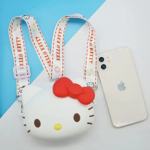 Vista 5 de Rondlaho Cartera de silicona, Gato, Kawaii