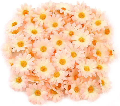 Vista 23 de 100 cabezas de girasol de seda de 1.969 in, 2 pulgadas, decoración de boda, corona de regalo, álbum de recortes, manualidades, fiesta, festival