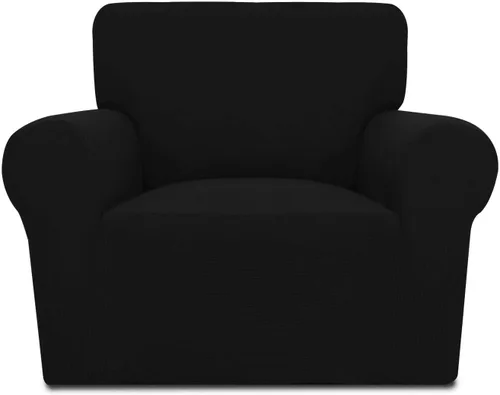 Vista 33 de PureFit Funda elástica para sofá biplaza, funda de sofá suave y antideslizante de jacquard de elastano, protector de muebles lavable con espuma