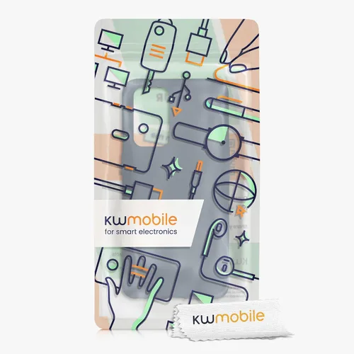 Vista 7 de kwmobile Funda compatible con OnePlus 9 (versión EU/NA) - Funda protectora de silicona TPU suave y delgada - Pizarra oscura