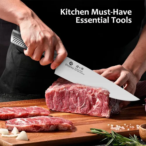Vista 2 de imarku Juego de cuchillos de cocina de alta calidad, juego de cuchillos de chef japoneses afilados para cocina con afilador integrado, apto