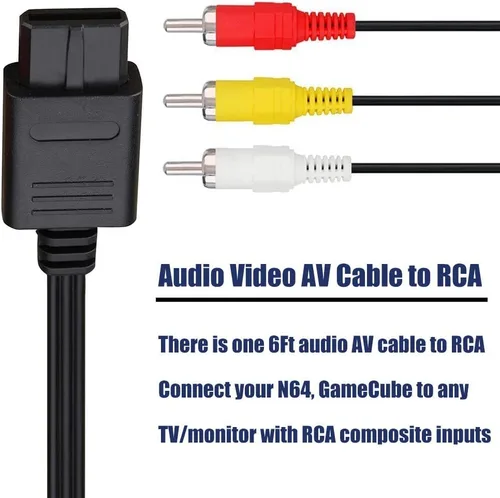Vista 4 de AV Audio Video Cable Compatible with Nintendo Gamecube