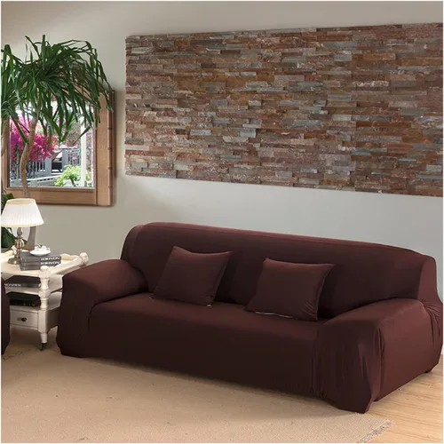 Vista 7 de Daesar Fundas elásticas para sofá, fundas impermeables de color liso, color beige y blanco (poliéster de 1 plaza)