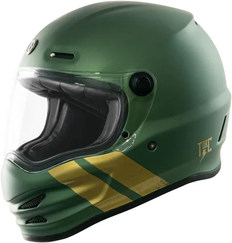 Vista 7 de Casco Torc T-9 Retro de Cara Completa Deep Stage Blanco satinado