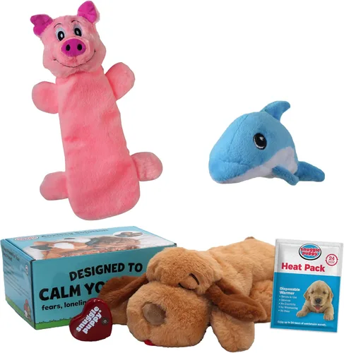 Vista 9 de Snuggle Puppy - Juguete original para cachorros con pulso y paquete de calor de sensación real, ayuda calmante para dormir para la ansiedad