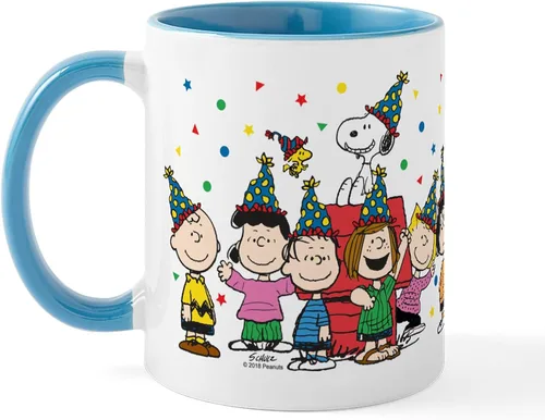 Vista 6 de CafePress Peanuts Gang Birthday - Taza de cerámica de 11 oz (11.0 fl oz)