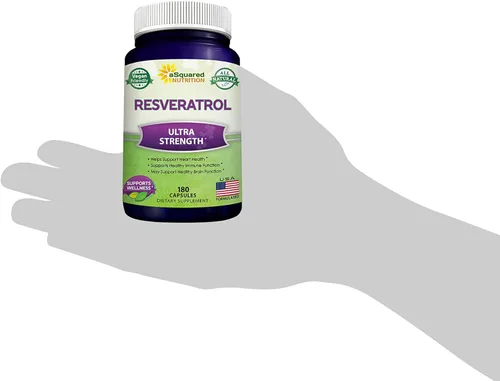 Vista 9 de 100% Resveratrol Natural - 1000mg Por Porción Fuerza Máxima (180 Cápsulas) Suplemento Antioxidante, Píldoras de Trans-Resveratrol para la Salud