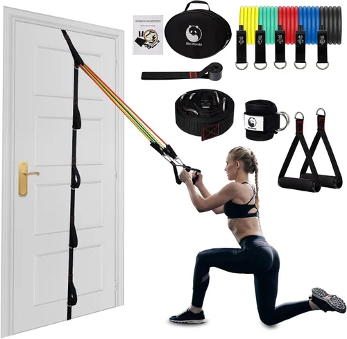 Vista 10 de Slim Panda Door Anchor Strap for Resistance Bands, Door Exercise Equipment with Secure Buckle & No Drill Setup, Multi Point Anchor Gym Attachment
