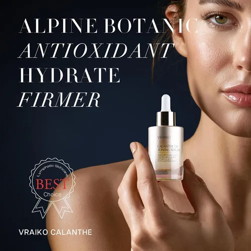 Vista 2 de VRAIKO Gua Sha - Suero de aceite facial 1er producto de orquídea Calanthe de gran altitud Desintoxicación, regordete, antioxidante, calmante