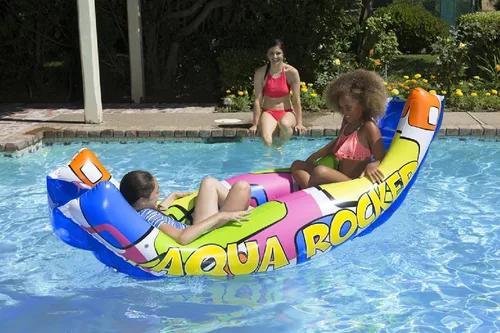 Vista 3 de Poolmaster Flotador de piscina, Aqua Rider 88 de largo x 52 de ancho, desinflado