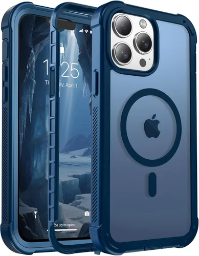 Vista 8 de jaroco - Funda magnética compatible con MagSafe para iPhone 11 de 6.1 pulgadas; protección de grado militar contra caídas, de doble capa