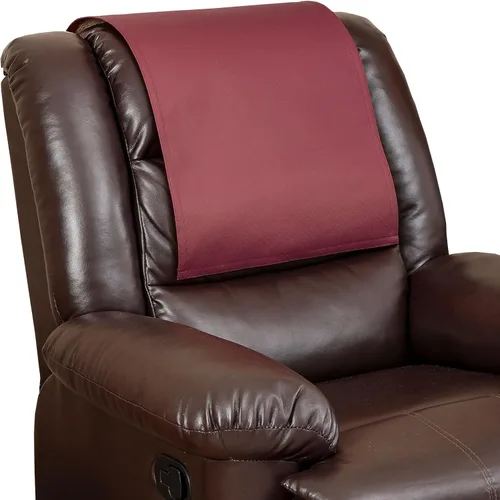 Vista 7 de Protector antideslizante para reposacabezas reclinable, lavable de piel sintética, fundas para reposacabezas para silla reclinable, fundas Beige