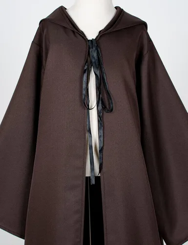 Vista 5 de TOGROP Disfraz de caballero para niños y adultos bata con capucha para niños hombres cosplay de 4 a 13 años