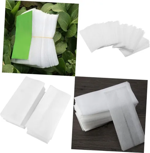 Vista 9 de 200Pcs Biodegradable Non-Woven Plant Grow Bags, Breathable Nursery Pots