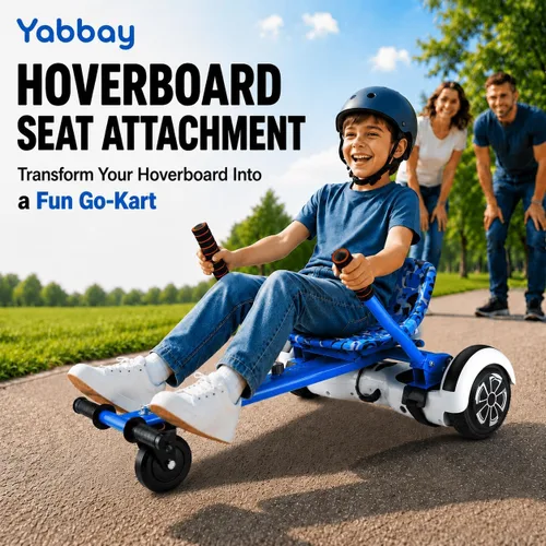 Vista 3 de Eco-Friendly Hoverboard Seat Attachment Colorful Printed Seat, Swivel Wheel & Adjustable Length, Fits 6.5", 8", 8.5" & 10" Hoverboards for Kids &