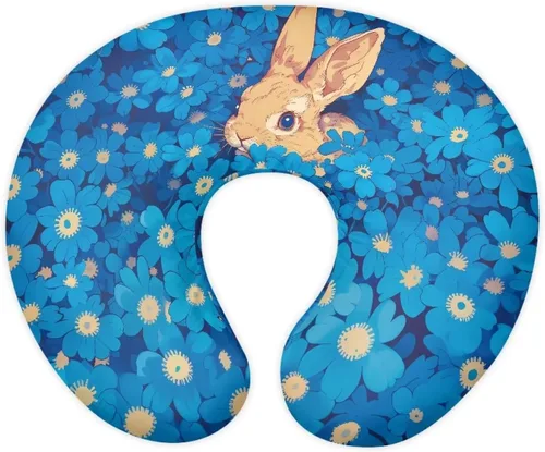 Vista 18 de Funda de almohada de alimentación de ajolote azul, funda de almohada de lactancia materna con margaritas para niñas recién nacidas, funda