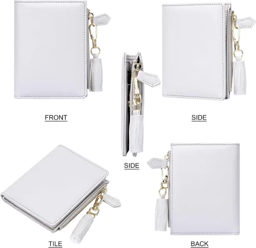 Vista 5 de FEITH FELLY - Pequeña billetera plegable para mujer con monedero con cremallera y tarjetero