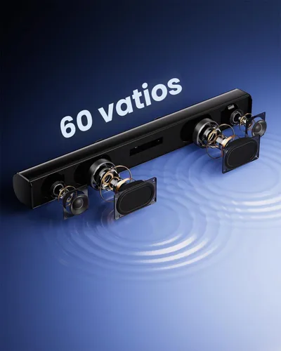Vista 5 de SYLVOX Barra de sonido para exteriores, IP65 impermeable de 60 vatios con HDMI, óptica, AUX, conexión USB y Bluetooth, 38 pulgadas, montable