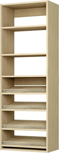 Vista 8 de Kit de armario modular de medio zapatero con estante de torre (19.5 pulgadas de ancho, gris)