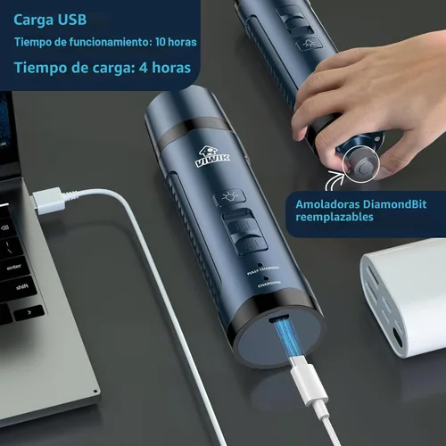 Vista 7 de VIWIK Molinillo de uñas para perros, cortaúñas para perros con luces LED, kit de cortaúñas para mascotas para perros grandes, medianos y pequeños