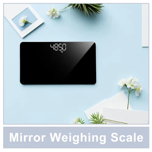 Vista 3 de Báscula digital precisa de peso para mujer, superficie de espejo electrónico recargable