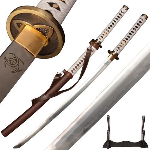 Vista 6 de The Samurai Sword of Michonne, Zombie Katana Katana 41 inches，1065 high Carbon Steel Clay_Tempered Steel Handmade Real Sharp