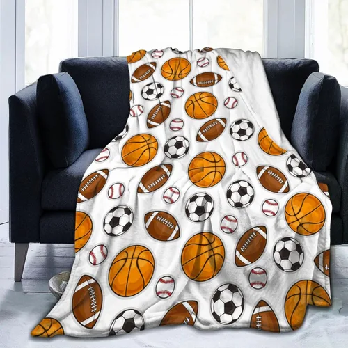 Vista 11 de Manta morada con patrón divertido de pelota de golf, ropa de cama suave, cálida y acogedora, manta de franela de vellón de felpa, regalos para niños
