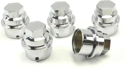 Vista 2 de Juego de 5 tapas de tuerca cromadas para Chevrolet Camaro Corvette Monte Carlo Impala