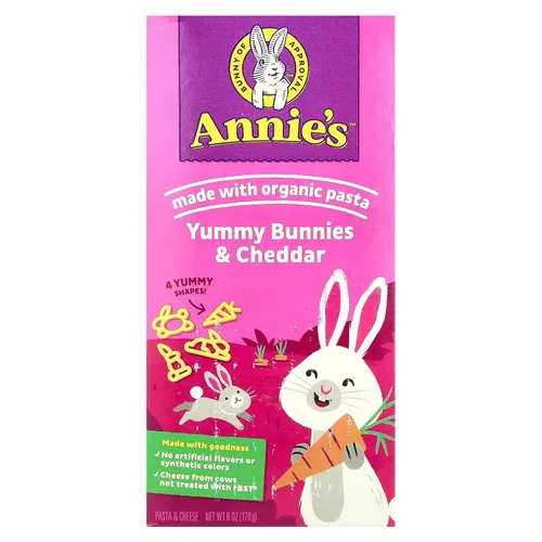 Vista 8 de Annie's Homegrown Bunny Shape Pasta & Yummy Cheese, 6 oz, 6