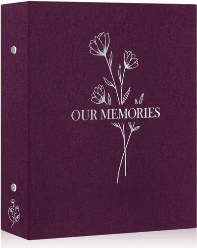 Vista 35 de Lanpn Álbumes de fotos pequeños de 4 x 6 pulgadas, 50 imágenes, paquete de 2 unidades, mini capacidad de lino Our Memories, juego de bolsillos
