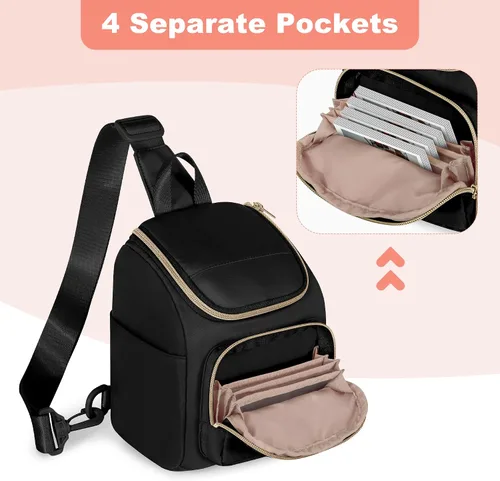 Vista 3 de Bolsa bandolera para cámara compatible con Polaroid Now 3ª/2ª generación, Flip, Now+, Go Gen 2, cámara de película instantánea, funda de transporte