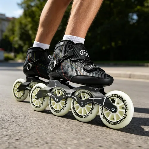 Vista 5 de Patines de velocidad en línea para adultos para mujeres y hombres, patines profesionales de fitness, patines de carreras de alto rendimiento
