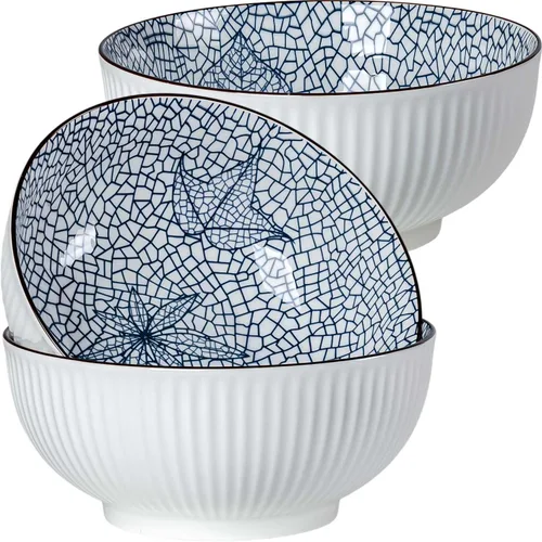 Vista 8 de Hesen Tazón de sopa grande de 60 onzas, cuencos Pho, juego de cuencos de ramen japonés, juego de 3 cuencos grandes de porcelana, 8 pulgadas
