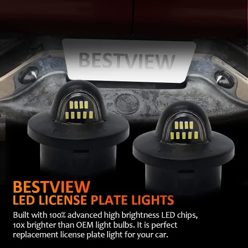 Vista 7 de Bestview Conjunto de luces LED para matrícula compatible con camioneta F150 F250 F350 F450 F550 Superduty Ranger Explorer Bronco Excursion