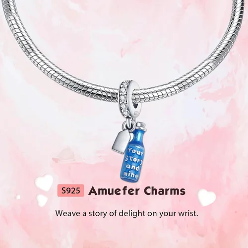 Vista 53 de Amufer S925 Charms for Women, compatible with Pandora Bracelets and Necklaces, Jewelry Gift