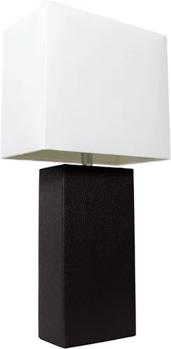 Vista 37 de Elegant Designs LT1025-PRP-LB Lámpara de mesa moderna envuelta en cuero para sala de estar, pasillo, entrada, dormitorio, oficina, púrpura